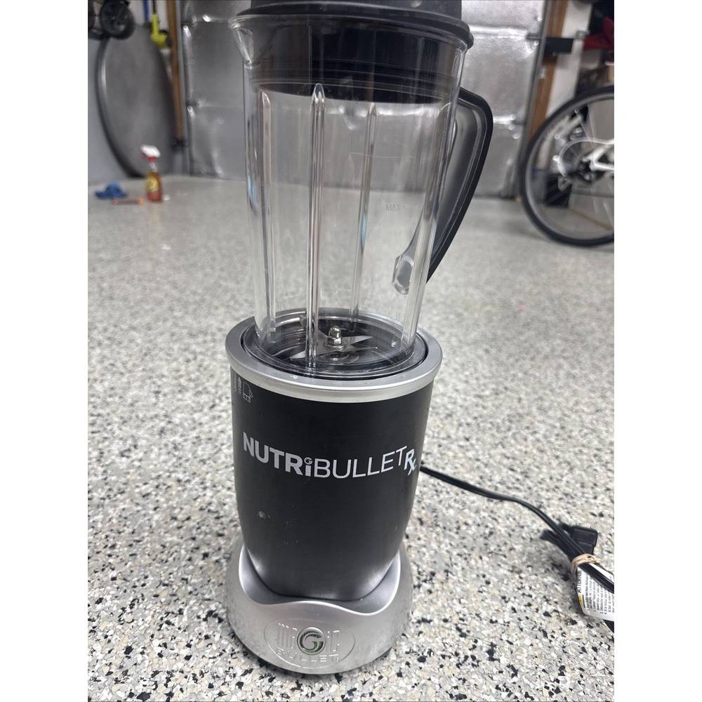 NutriBullet RX NB-301 Blender 1700W Black  w/Pitcher & Lid Works Tested EUC